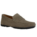 Taupe - Front - Geox Mens Kosmopolis + Grip Suede Moccasins