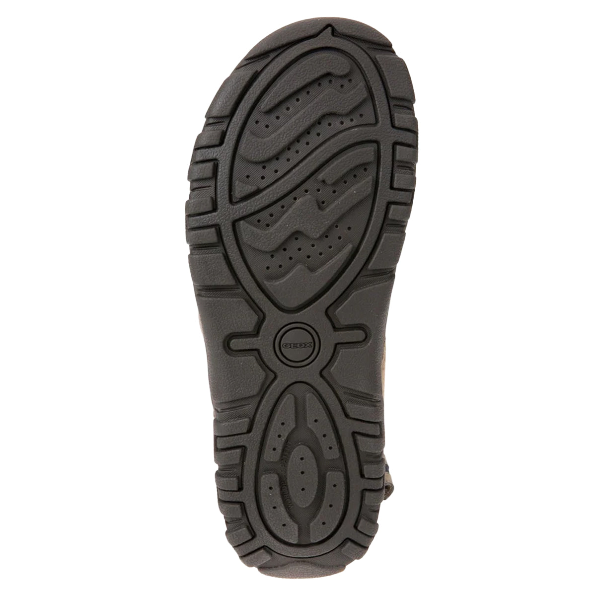 Sand-Navy - Side - Geox Mens Strada Faux Nubuck Sandals