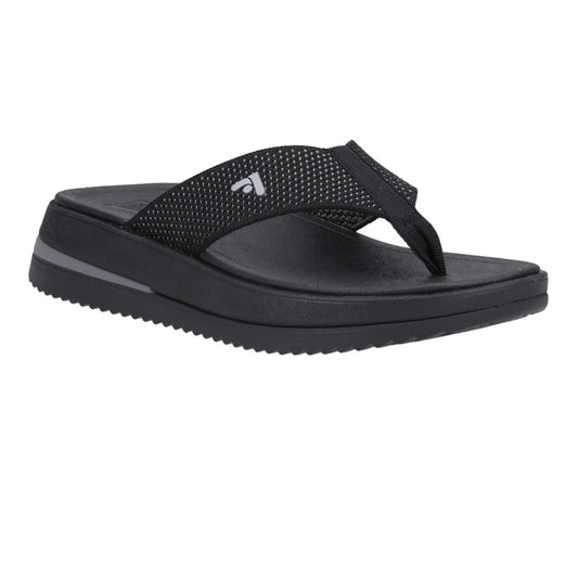 Black - Front - FitFlop Womens-Ladies Surff Two Tone Flip Flops