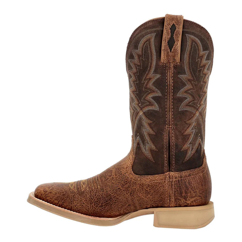 Rustic Tan-Tobacco - Side - Durango Mens Rebel Pro Lite Full Grain Leather Cowboy Boots
