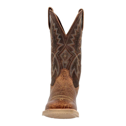 Rustic Tan-Tobacco - Close up - Durango Mens Rebel Pro Lite Full Grain Leather Cowboy Boots