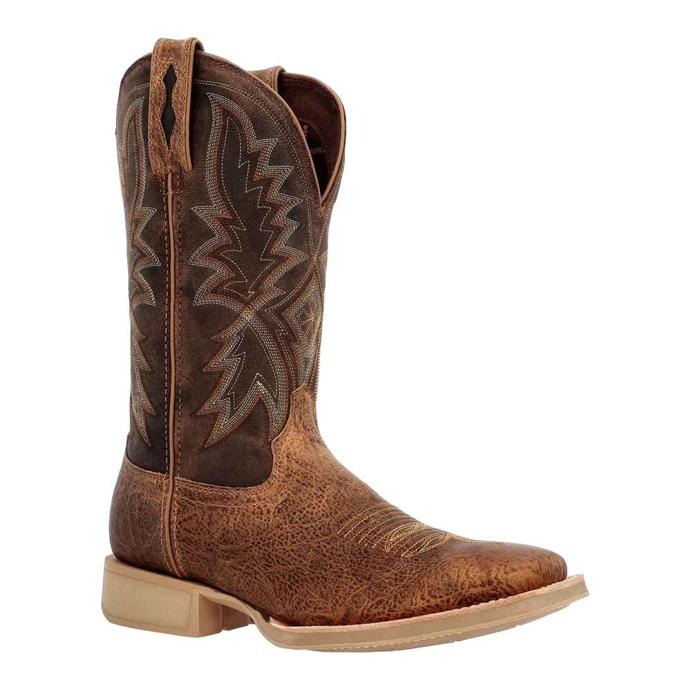 Rustic Tan-Tobacco - Front - Durango Mens Rebel Pro Lite Full Grain Leather Cowboy Boots