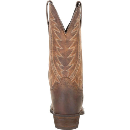 Distressed Sunset Brown - Back - Durango Mens Rebel Frontier Full Grain Leather Cowboy Boots