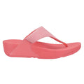 Rosy Coral - Side - FitFlop Womens-Ladies Lulu Shimmerlux Flip Flops