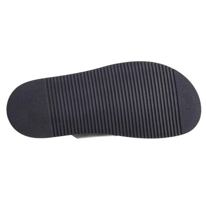 Black - Side - Base London Mens Maven Leather Sandals