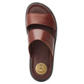 Burnt Brown - Lifestyle - Base London Mens Maven Leather Sandals