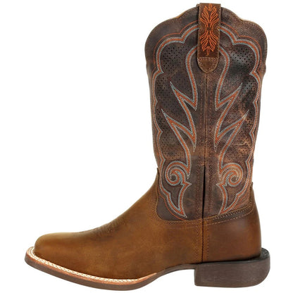 Distressed Cognac - Lifestyle - Durango Womens-Ladies Lady Rebel Pro Full Grain Leather Cowboy Boots