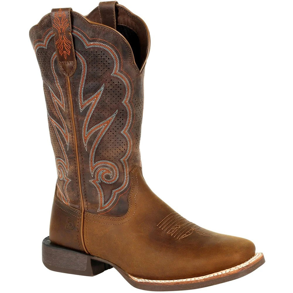 Distressed Cognac - Front - Durango Womens-Ladies Lady Rebel Pro Full Grain Leather Cowboy Boots