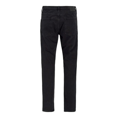 Black Denim - Back - Jack And Jones Mens Chris Original Trousers