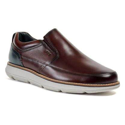 Tan - Front - POD Mens Fowler Italian Leather Slip-on Casual Shoes