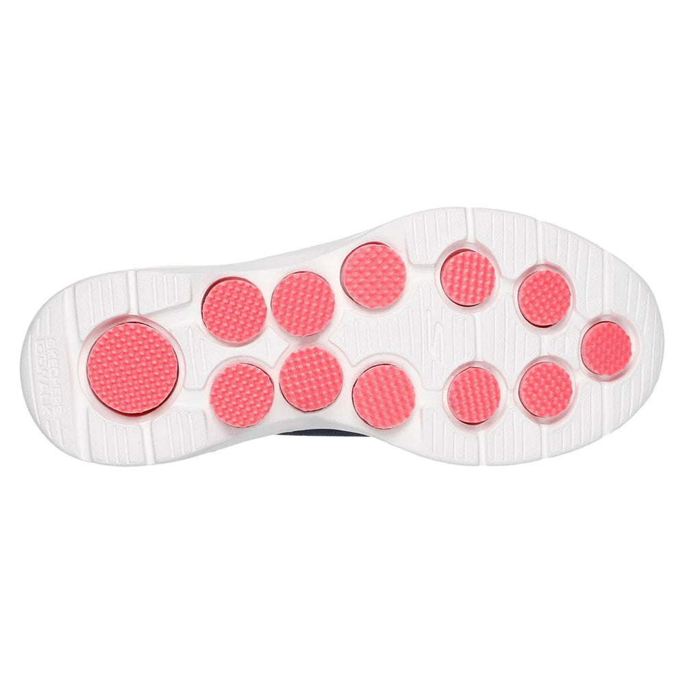 Navy-Coral - Pack Shot - Skechers Womens-Ladies Go Walk 7 - Vina Trainers