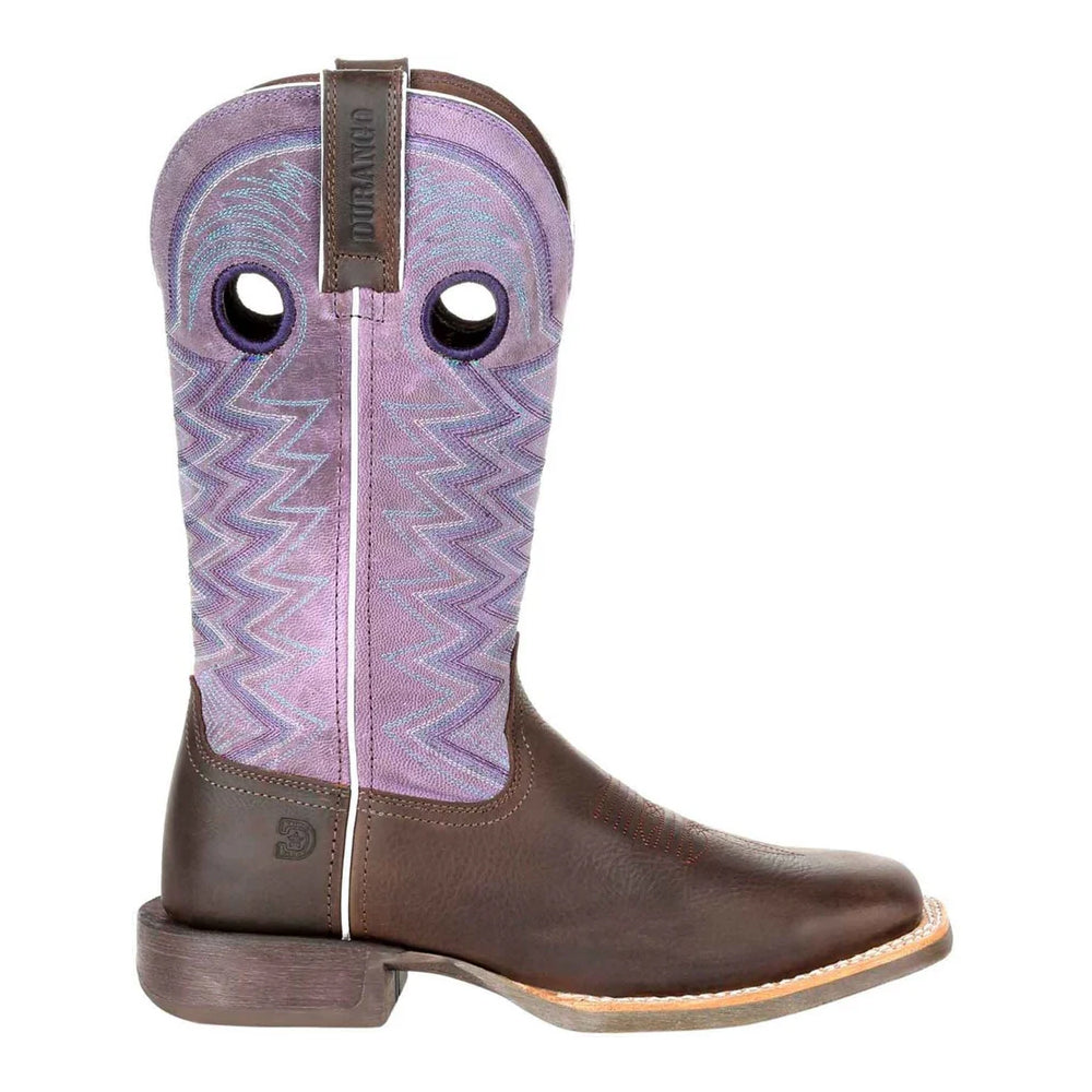 Dark Earth-Amethyst - Lifestyle - Durango Womens-Ladies Lady Rebel Pro Full Grain Leather Cowboy Boots