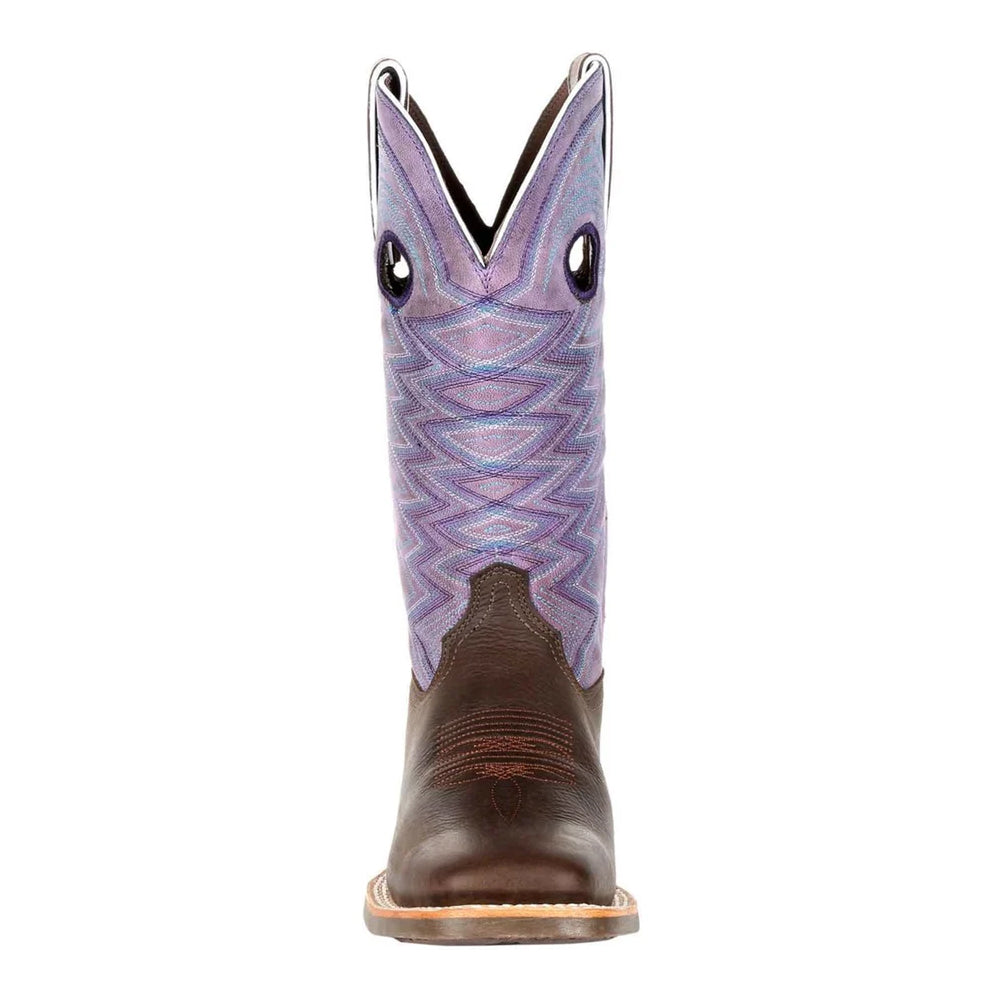 Dark Earth-Amethyst - Close up - Durango Womens-Ladies Lady Rebel Pro Full Grain Leather Cowboy Boots