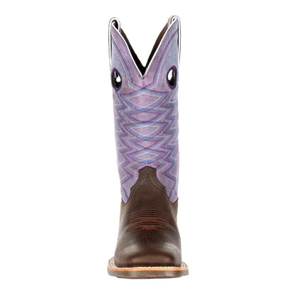Dark Earth-Amethyst - Close up - Durango Womens-Ladies Lady Rebel Pro Full Grain Leather Cowboy Boots