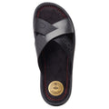 Black - Lifestyle - Base London Mens Webb Leather Sliders