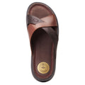 Burnt Brown - Lifestyle - Base London Mens Webb Leather Sliders