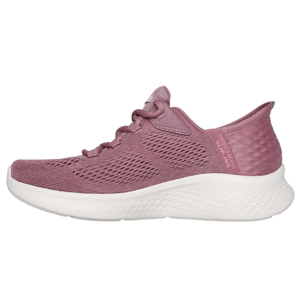Dark Mauve - Back - Skechers Womens-Ladies Skech-Lite Pro Natural Trainers