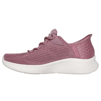 Dark Mauve - Back - Skechers Womens-Ladies Skech-Lite Pro Natural Trainers