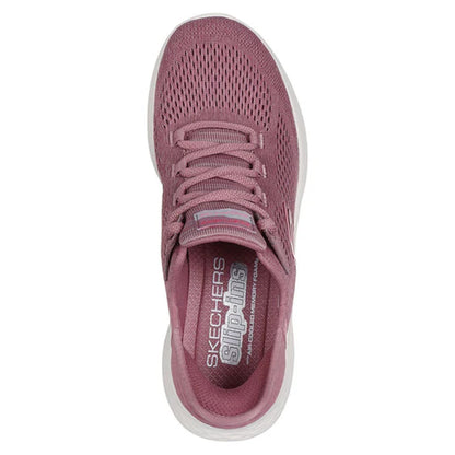 Dark Mauve - Side - Skechers Womens-Ladies Skech-Lite Pro Natural Trainers
