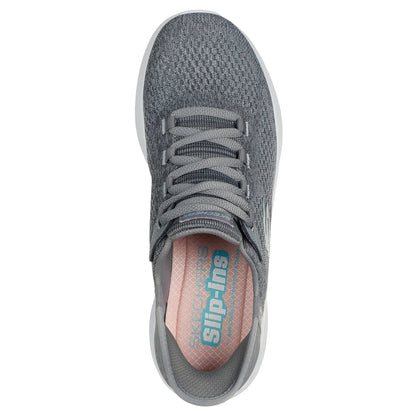 Grey - Lifestyle - Skechers Womens-Ladies Skech-Lite Pro Natural Trainers