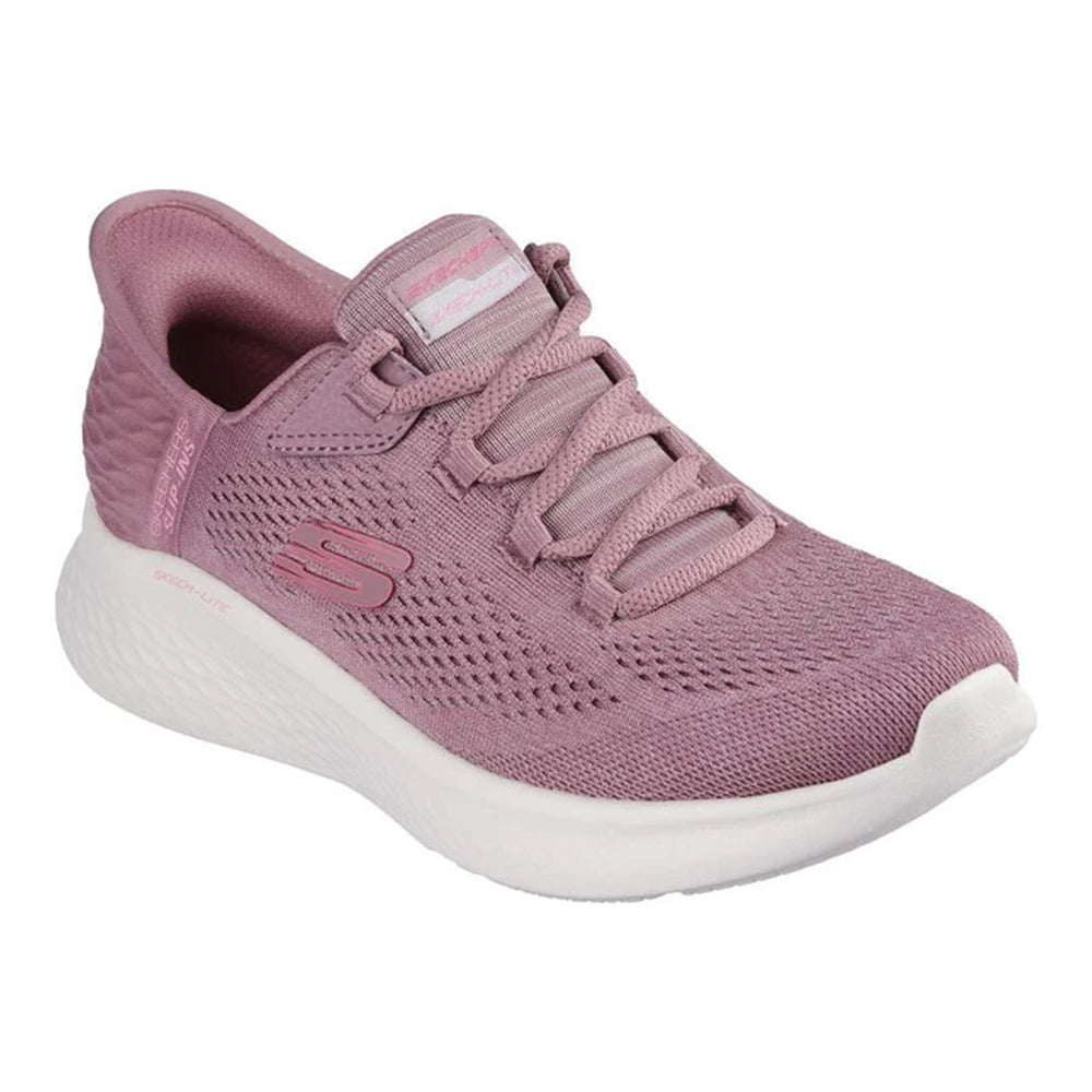 Dark Mauve - Front - Skechers Womens-Ladies Skech-Lite Pro Natural Trainers