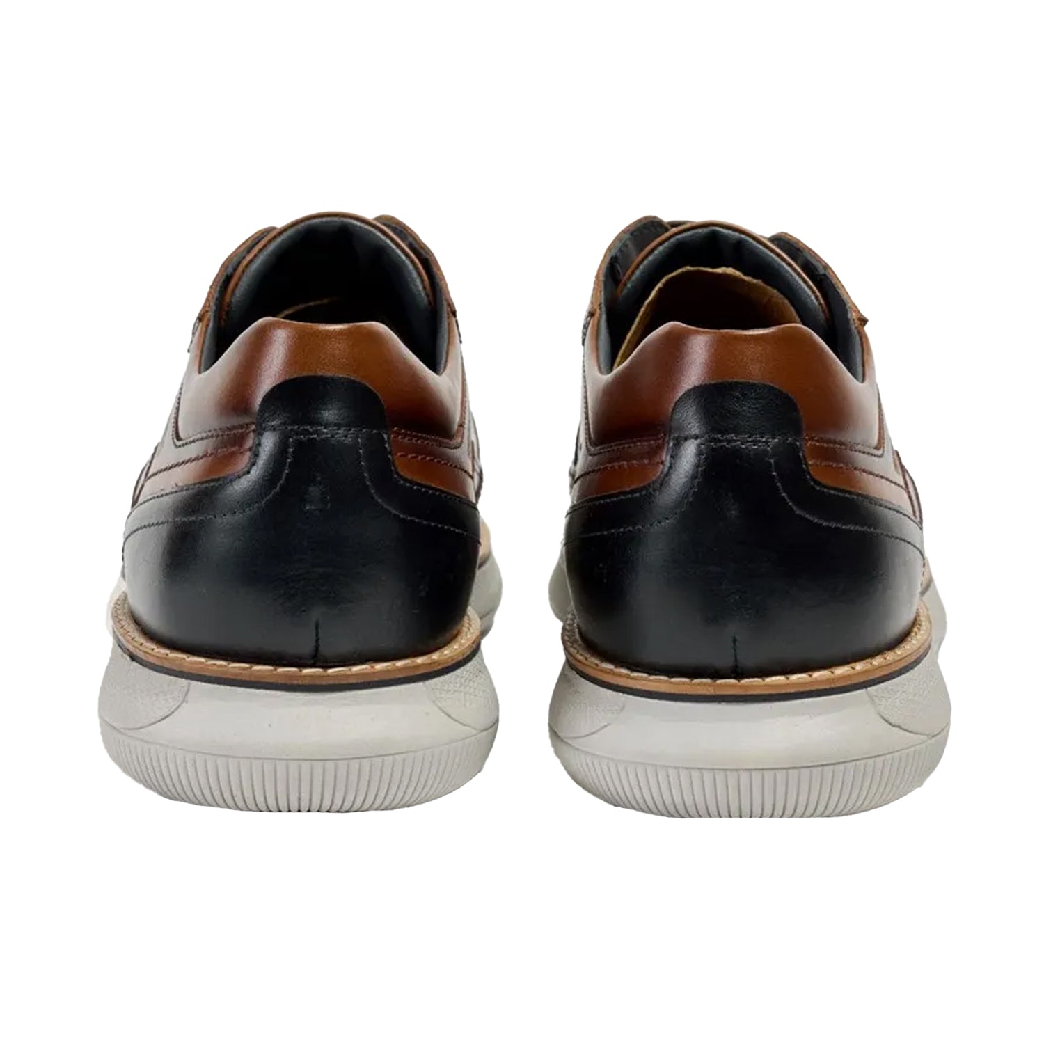 Cognac - Back - POD Mens Finch Italian Leather Casual Derby Shoes