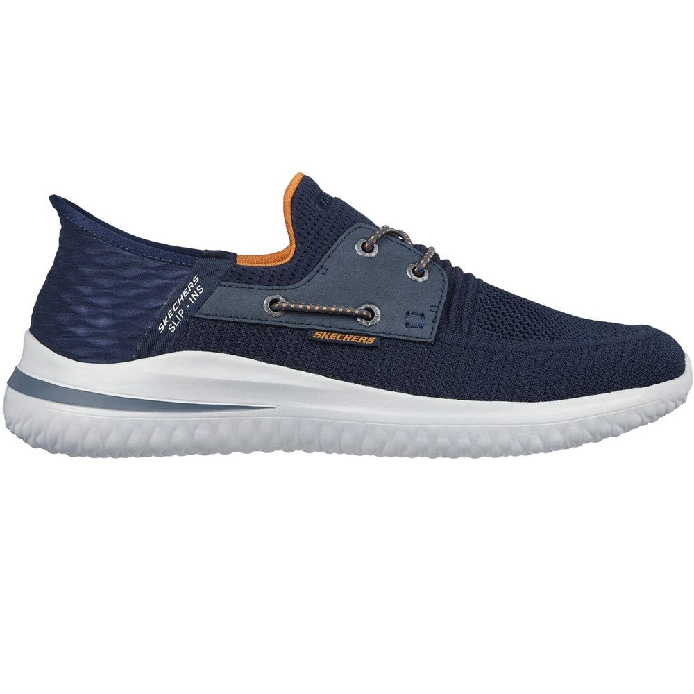 Navy - Side - Skechers Mens Delson 3.0 Roth Trainers