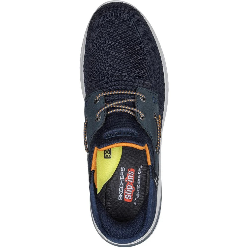 Navy - Pack Shot - Skechers Mens Delson 3.0 Roth Trainers