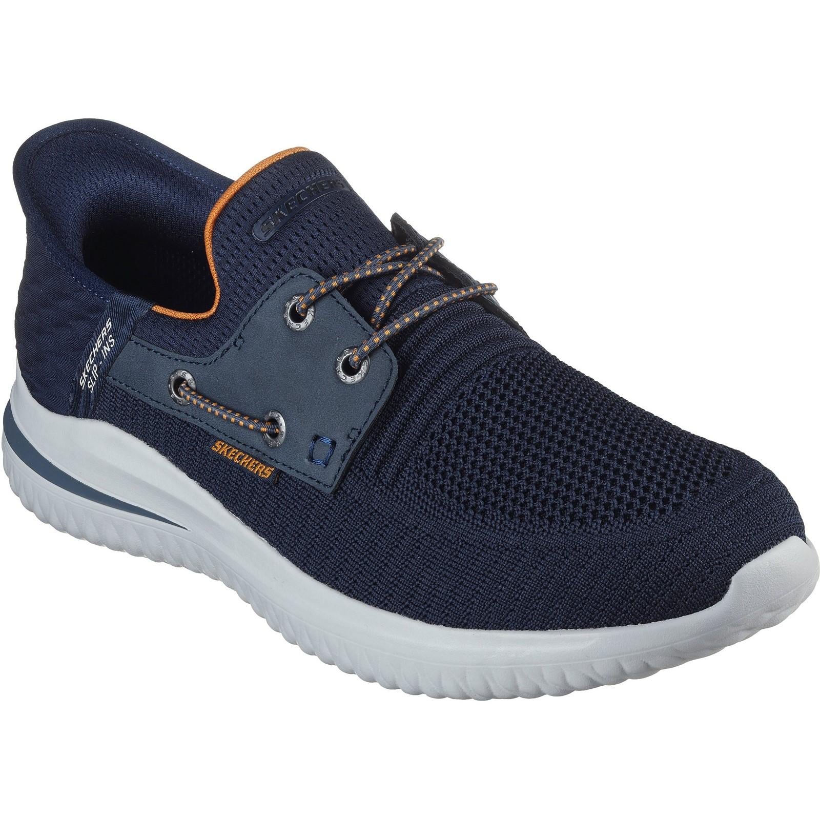 Navy - Front - Skechers Mens Delson 3.0 Roth Trainers