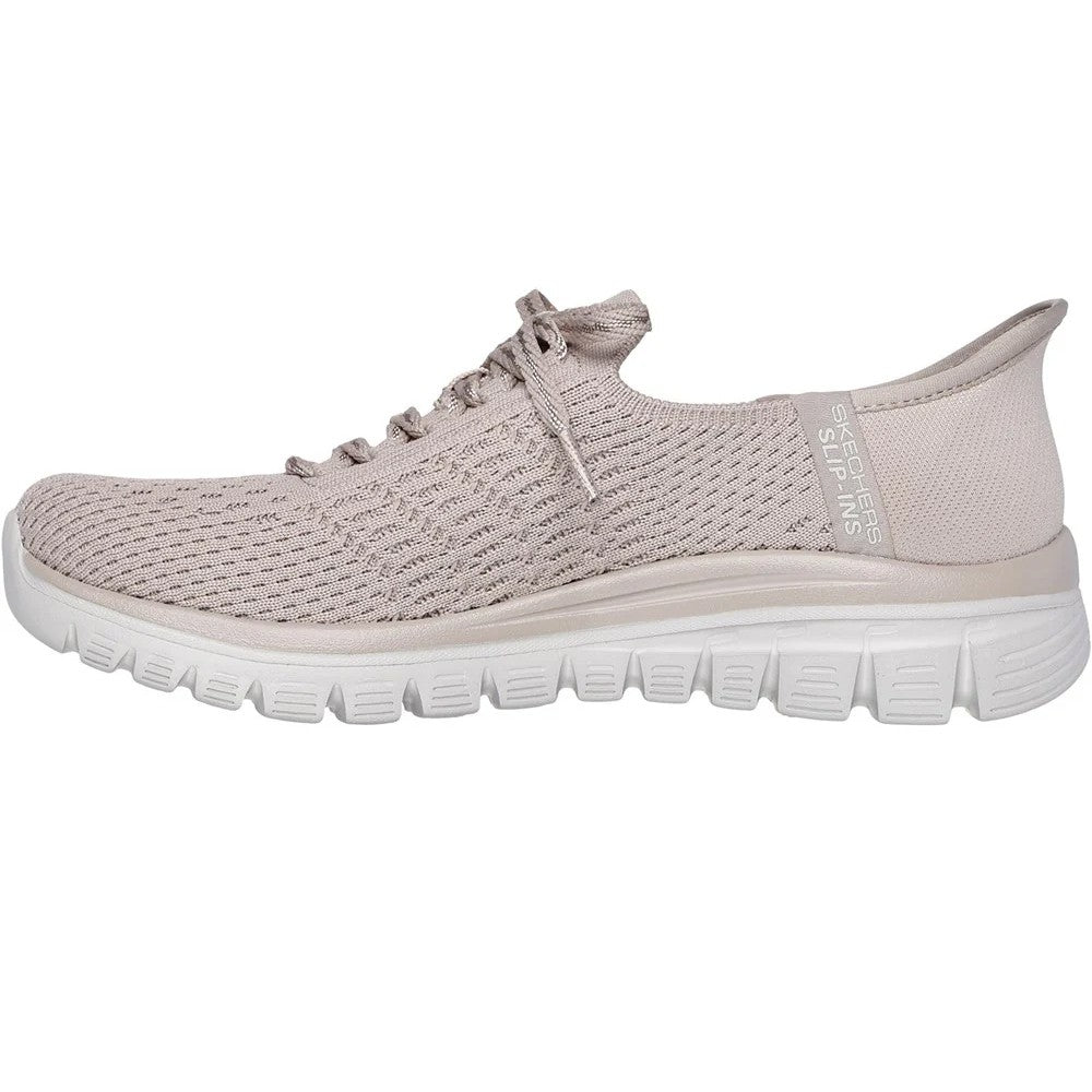 Taupe - Lifestyle - Skechers Womens-Ladies First Blush Slip-In Trainers