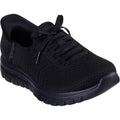 Black - Front - Skechers Womens-Ladies First Blush Slip-In Trainers