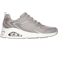 Taupe - Side - Skechers Womens-Ladies Tres Air Uno Glitter Trainers