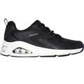 Black - Side - Skechers Womens-Ladies Tres Air Uno Glitter Trainers