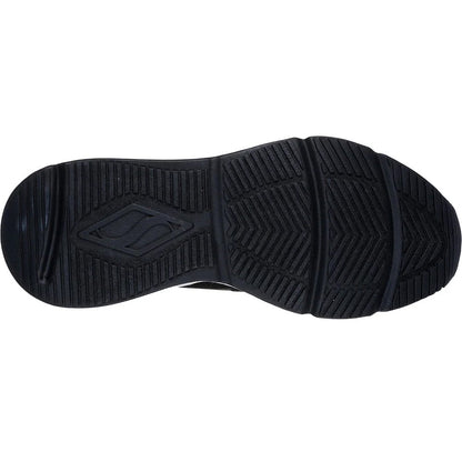 Black - Back - Skechers Womens-Ladies Tres Air Uno Glitter Trainers