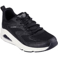 Black - Front - Skechers Womens-Ladies Tres Air Uno Glitter Trainers