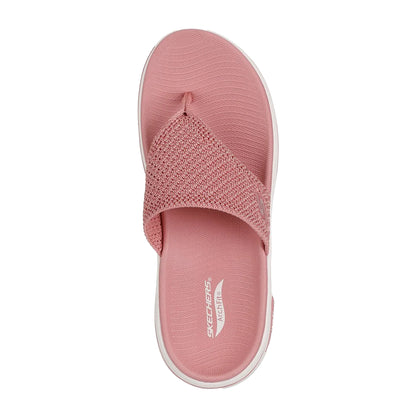 Rose - Pack Shot - Skechers Womens-Ladies Go Walk Arch Fit 2.0 Flip Flops