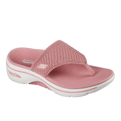 Rose - Front - Skechers Womens-Ladies Go Walk Arch Fit 2.0 Flip Flops