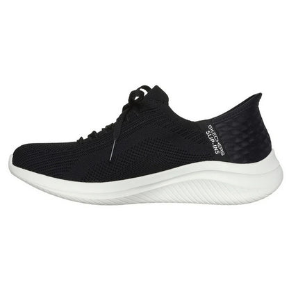 Black - Pack Shot - Skechers Womens-Ladies Ultra Flex 3.0 Brilliant Path Slip-In Trainers