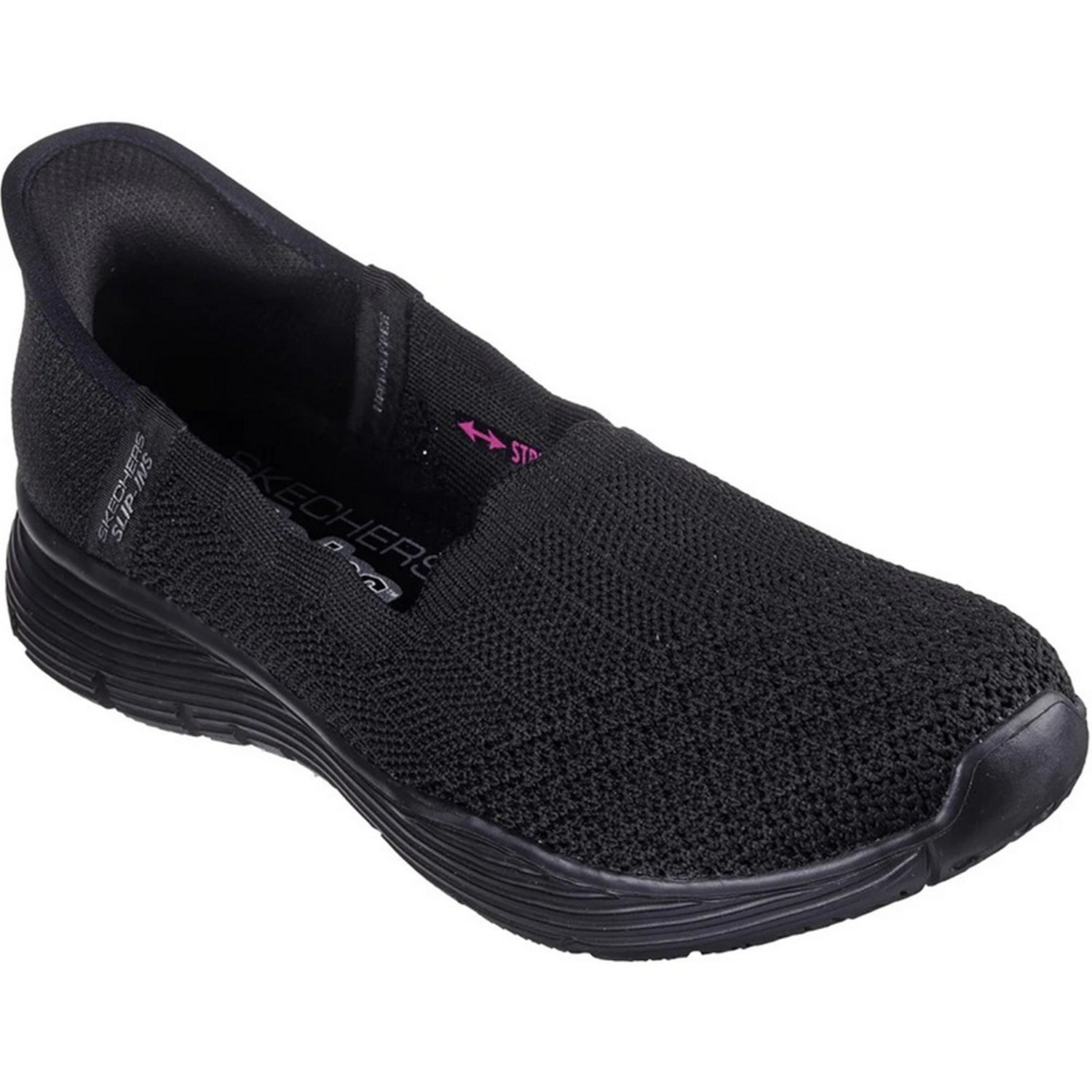 Black - Front - Skechers Womens-Ladies Seager Believe It Trainers