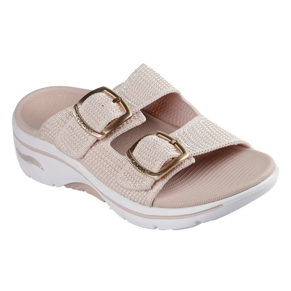 Blush - Front - Skechers Womens-Ladies Go Walk Arch Fit 2.0 Destined Sandals