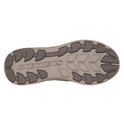 Taupe - Pack Shot - Skechers Mens Pollard Wilfred Slip-In Trainers