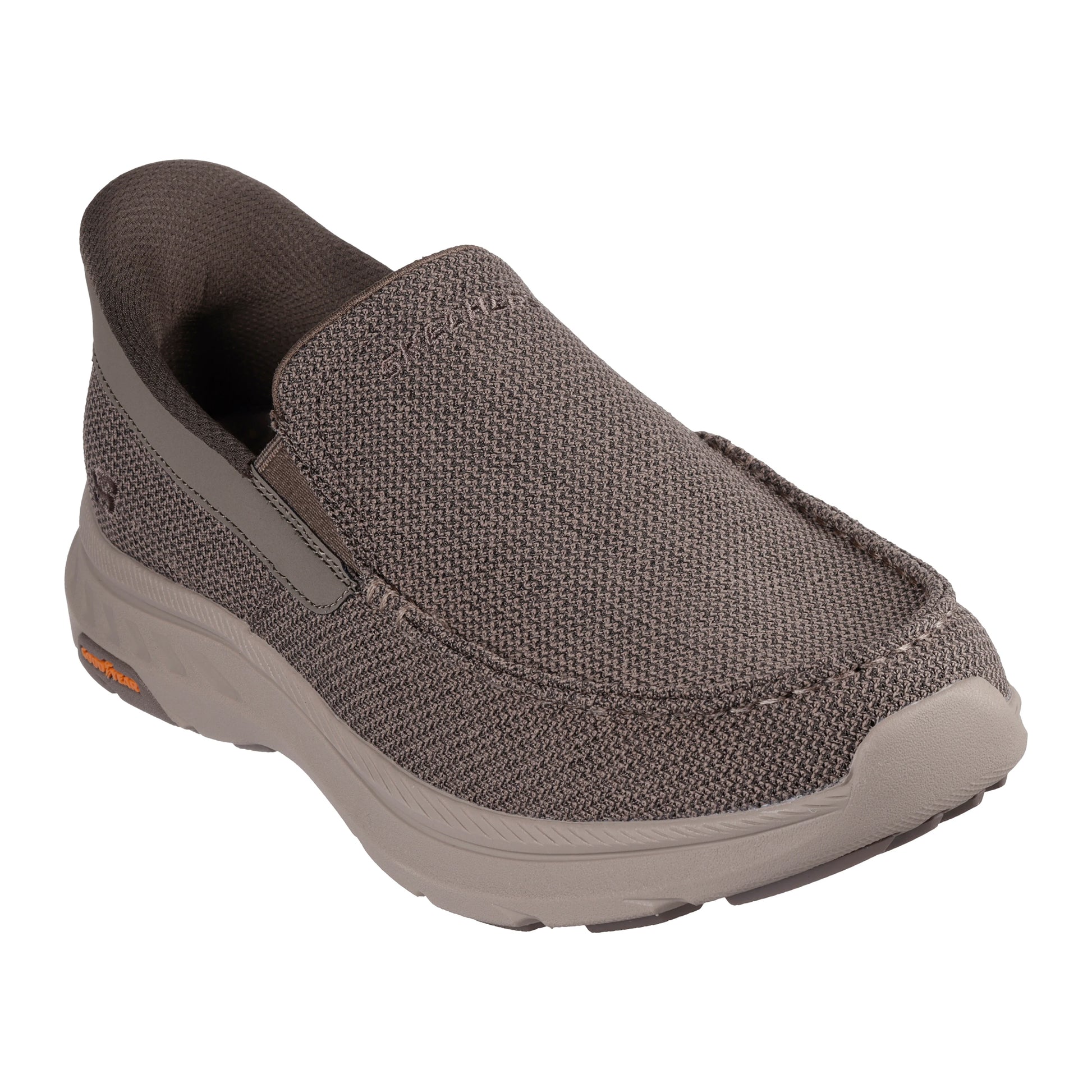 Taupe - Front - Skechers Mens Pollard Wilfred Slip-In Trainers