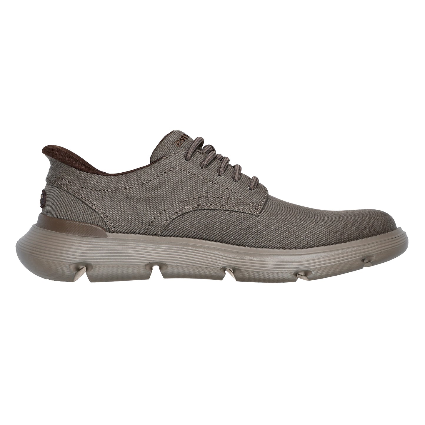 Dark Taupe - Side - Skechers Mens Garza Clive Slip-In Trainers