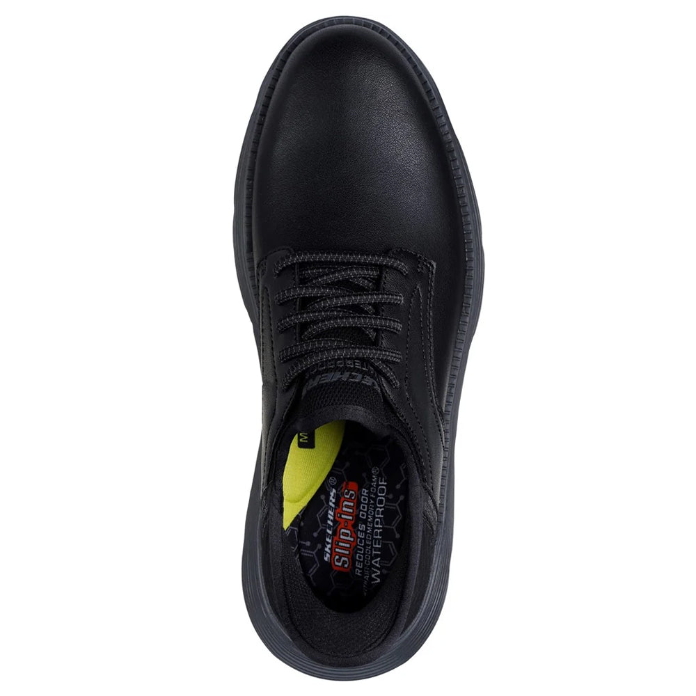 Black - Lifestyle - Skechers Mens Garza Duran Leather Trainers