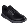 Black - Front - Skechers Mens Garza Duran Leather Trainers