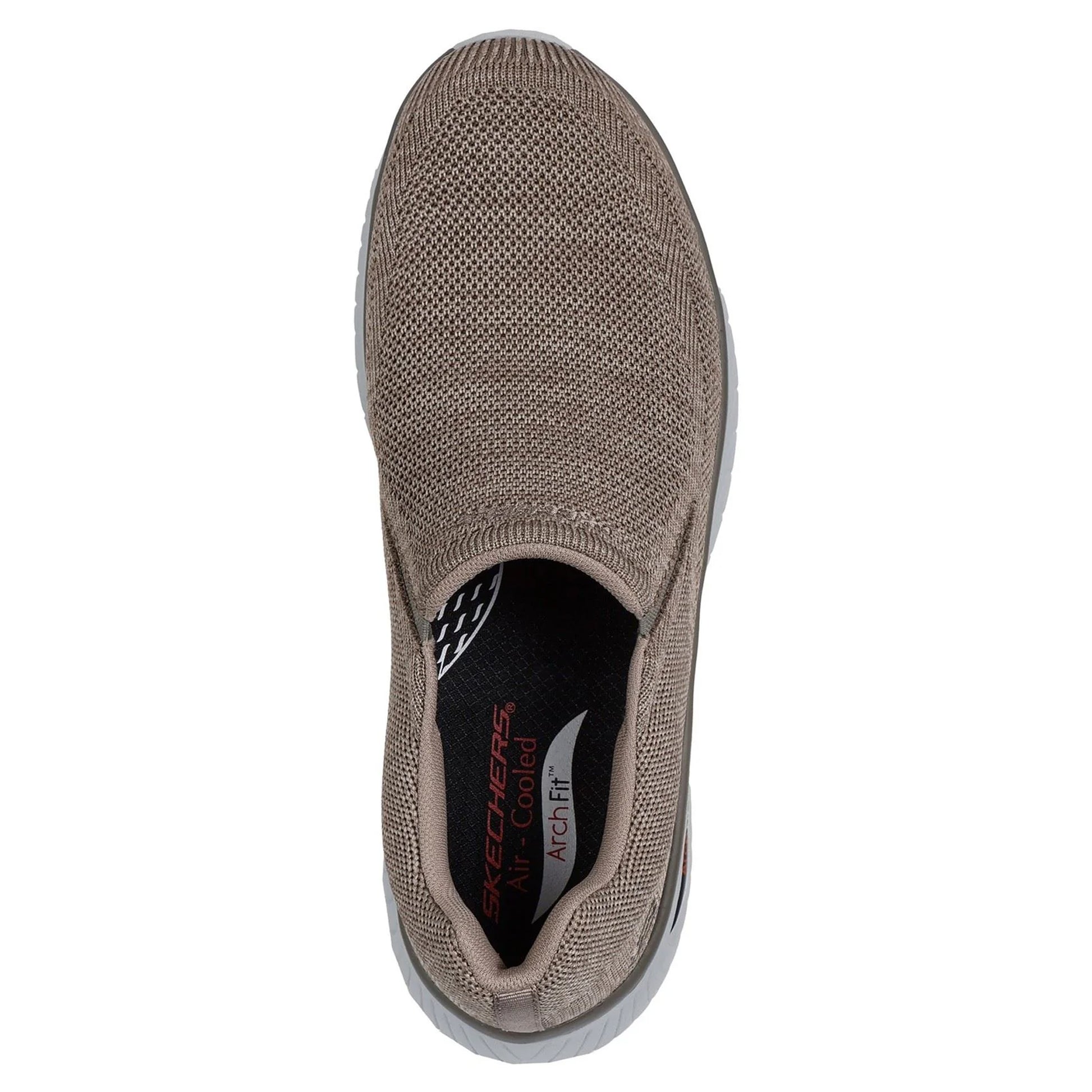 Taupe - Lifestyle - Skechers Mens Arch Fit Crosser Locke Trainers