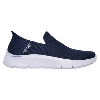 Navy - Side - Skechers Mens Go Walk Flex No Hands Trainers