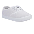 White - Front - Mirak 204-ASG14 Unisex Childrens Lace-Up Plimsolls - Boys-Girls Gym Trainers