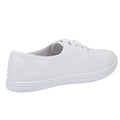 White - Back - Mirak 204-ASG14 Lace-Up Plimsolls - Mens Trainers - Lace Plimsolls