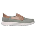 Olive - Back - Skechers Womens-Ladies On The Go Flex Palmilla Boat Shoes